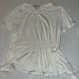 Anthropologie Eri + Ali Gathered Waist Shirt